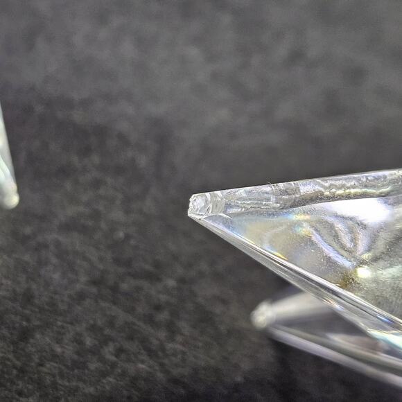 VTG Rosenthal Crystal Star Candlestick Set (3) 90s Candle Holder MCM Heavy Glass - Picture 15 of 16